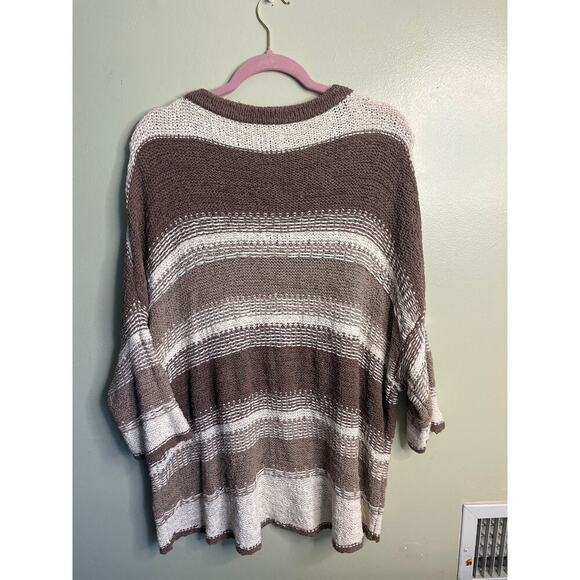 Aerie drop shoulder neutral stripe oversized sweater, NWT, size L/XL - Picture 13 of 13